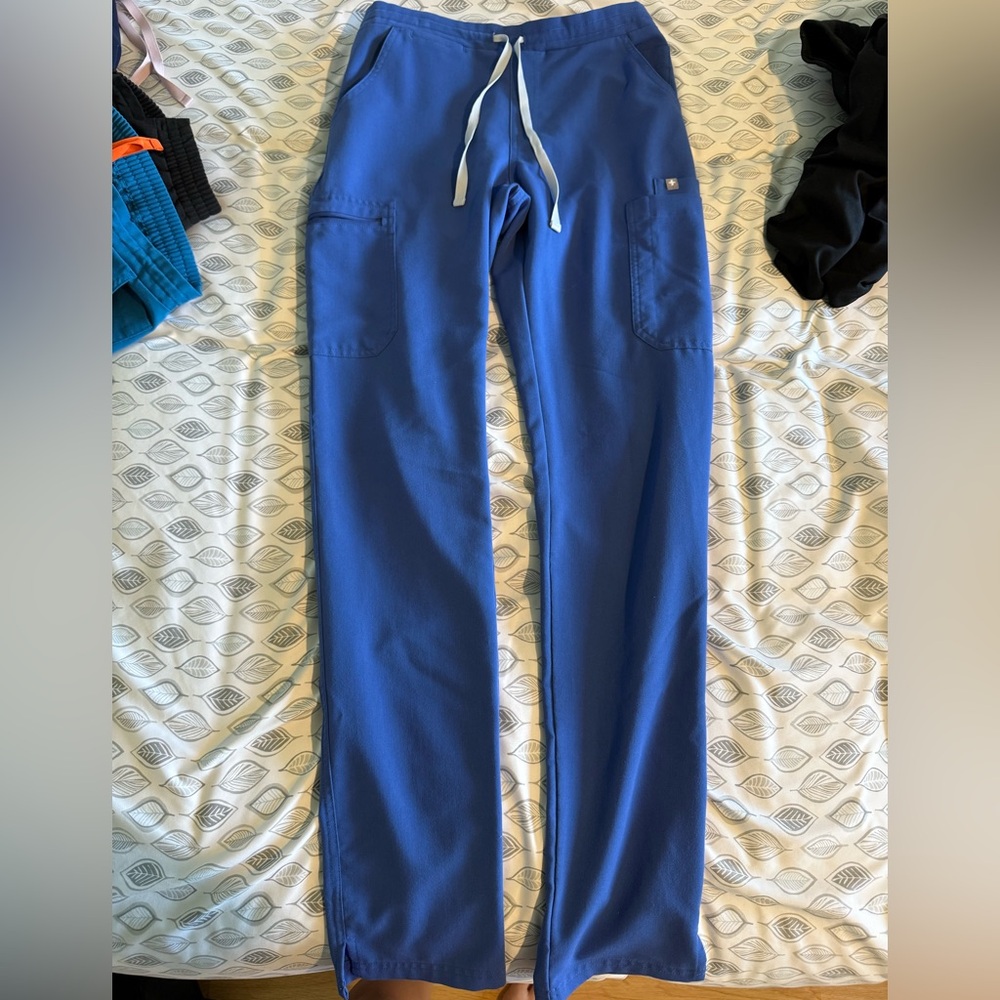 Figs Yola Skinny Scrub Pants in Denim